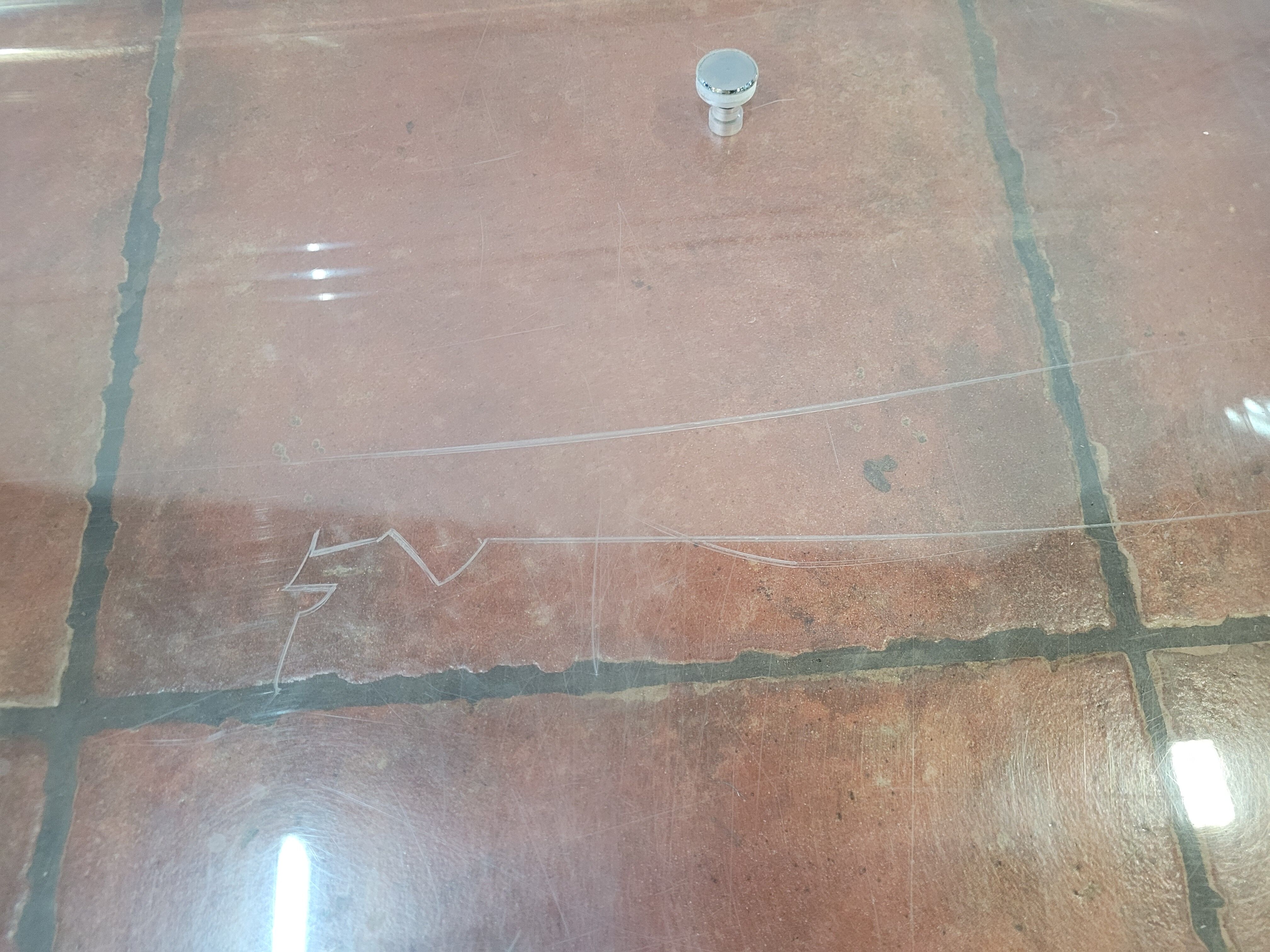 Plexiglas coffee table glass top from the 70s, 140×70cms