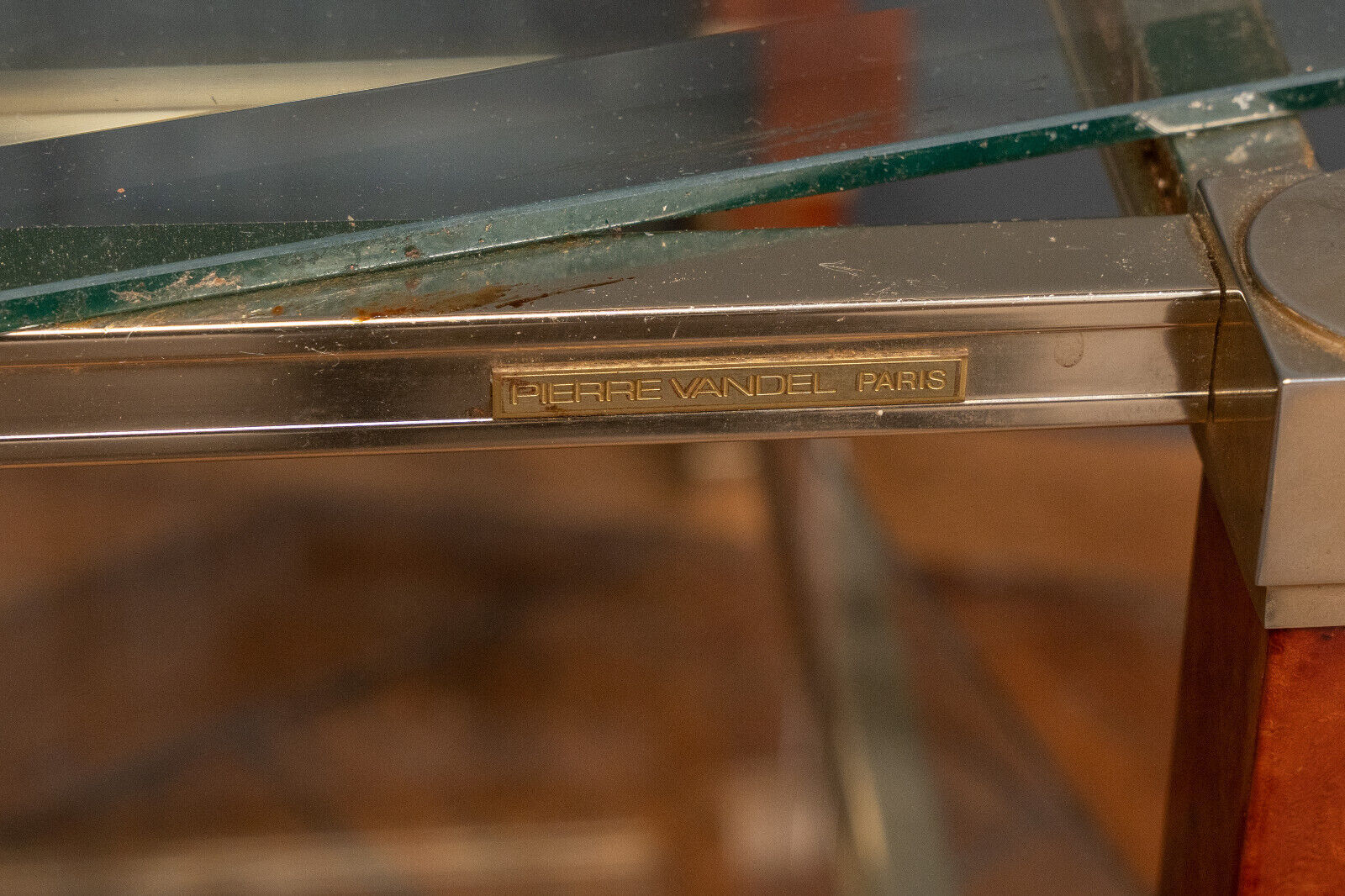 Coffee table with two trays by Pierre Vandel Paris 1980