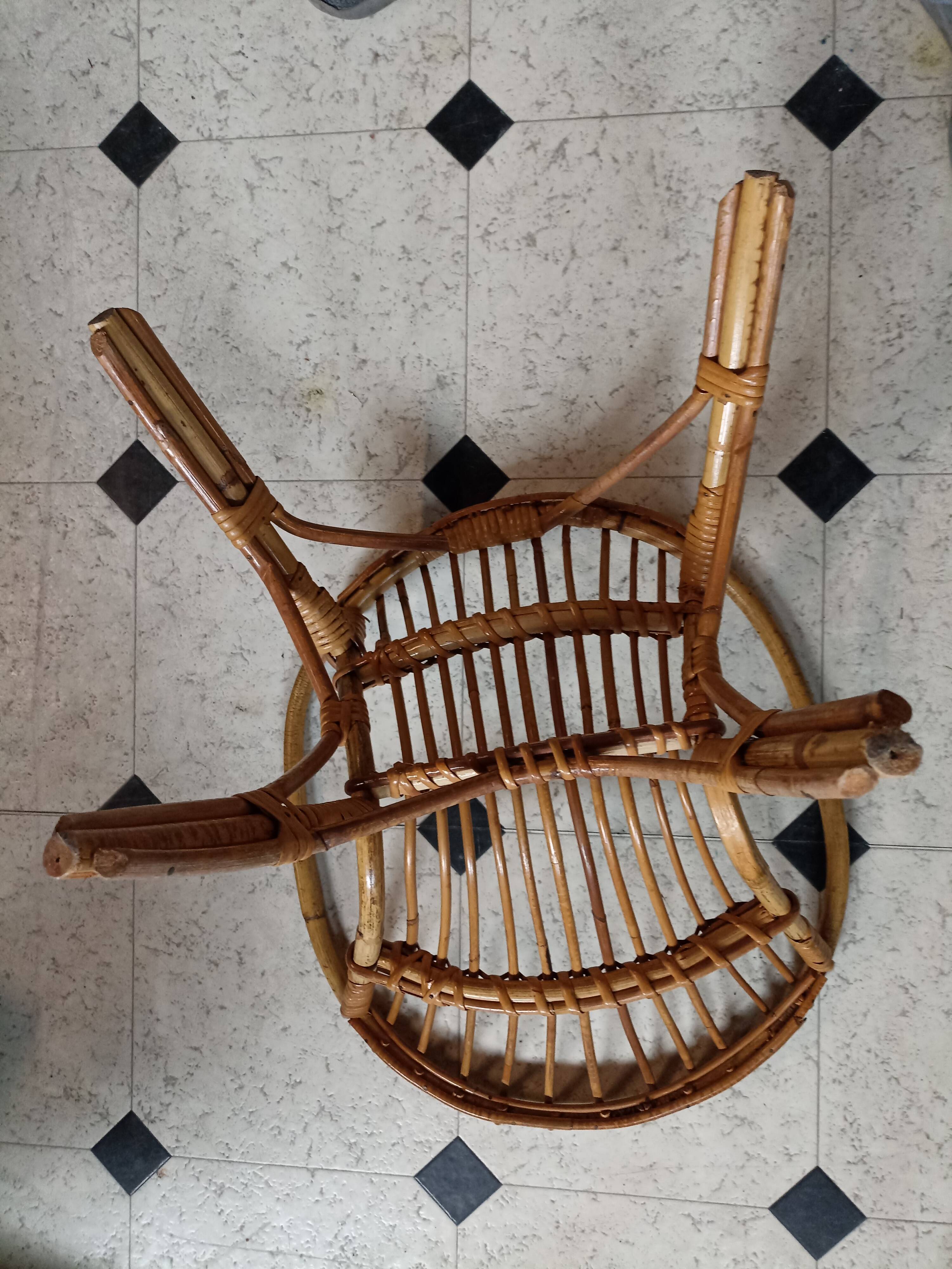 Fauteuil rotin enfant