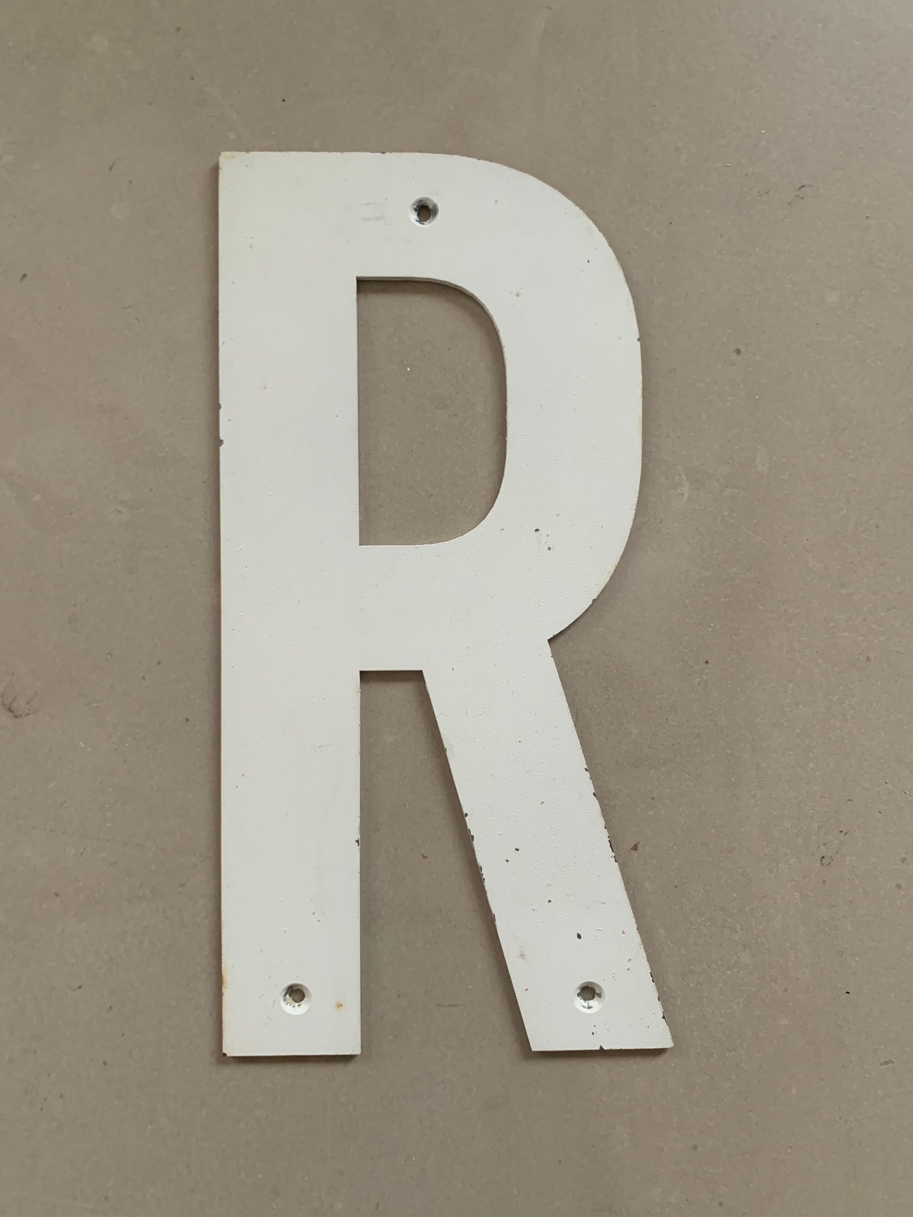 Old sign letter R / 27cm