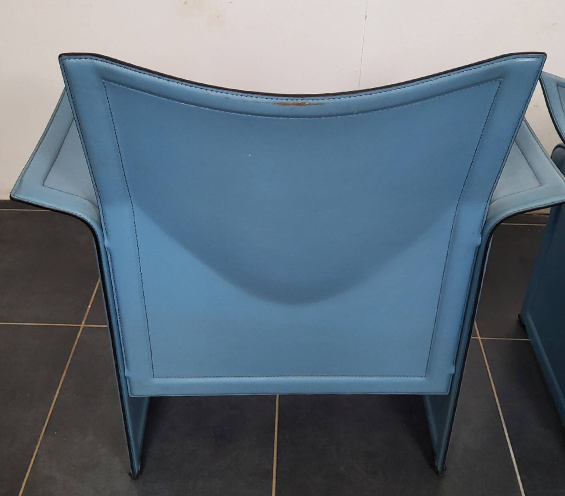 Korium Leather Armchairs by Tito Agnoli for Matteo Grassi, 1970s