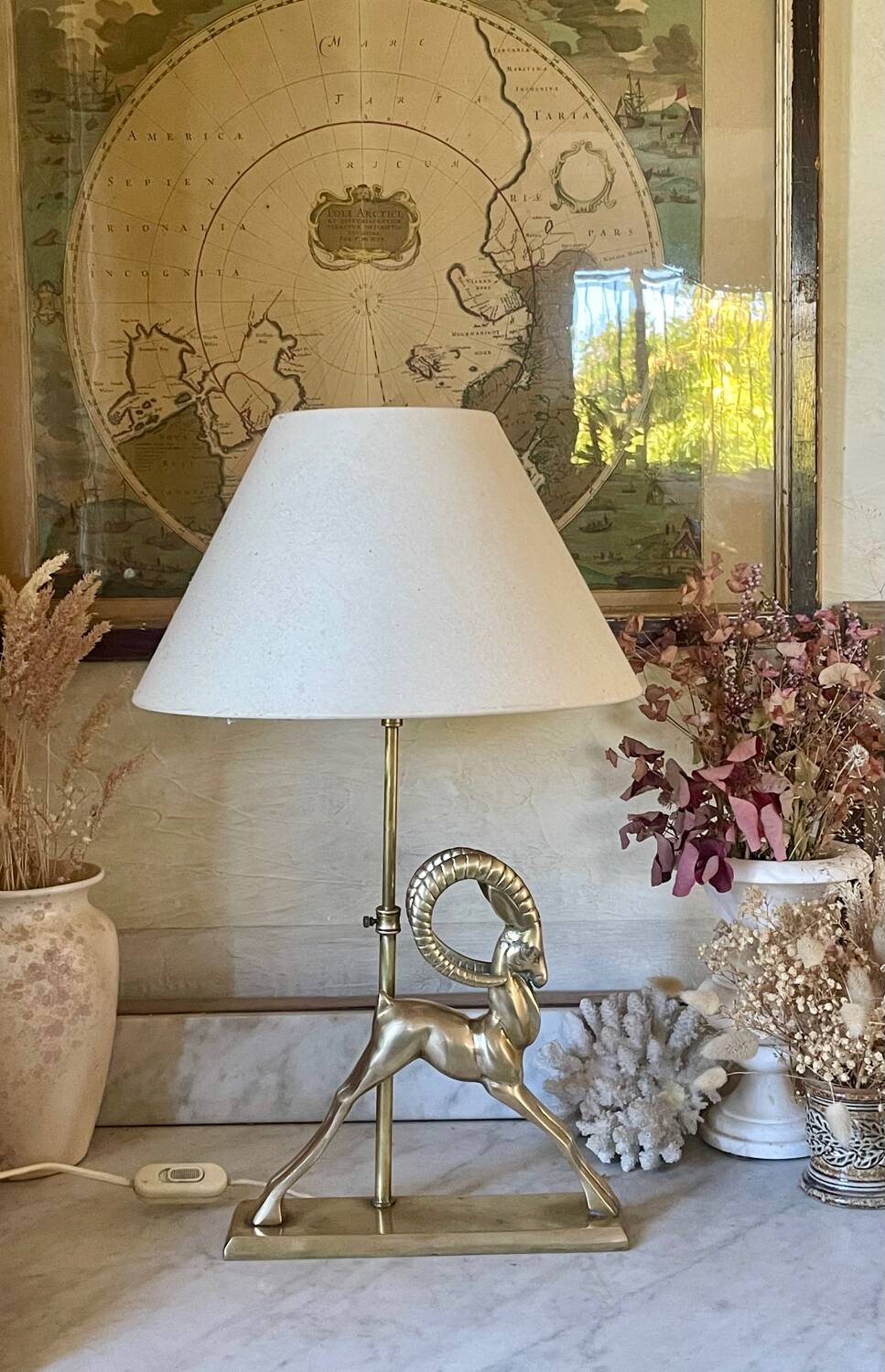 Art Deco Brass Lamp