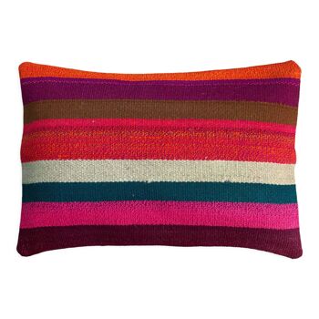 HOUSSE DE COUSSIN VINTAGE TURQUE FAITE À LA MAIN, 30 X 50 CM