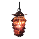 Amber Murano glass cluster pendant - mid 20th century