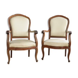 Pair of Louis Philippe style armchairs