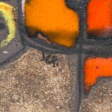 Wall plaque by JG Picard in enamelled lava stone, 1970.