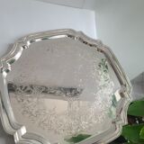 Round silver tarnish-resistant tray