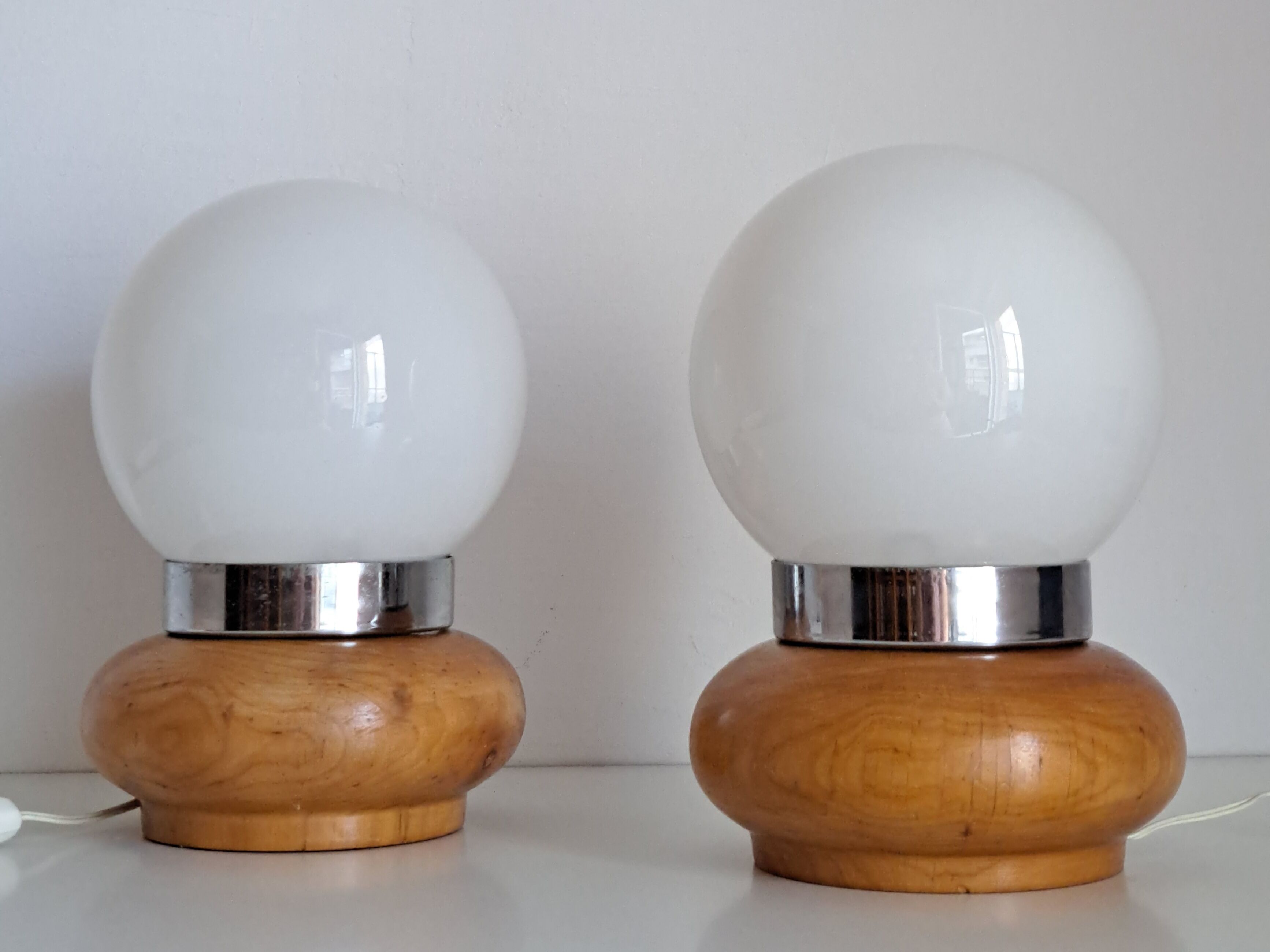 Paire de lampes de chevet vintage