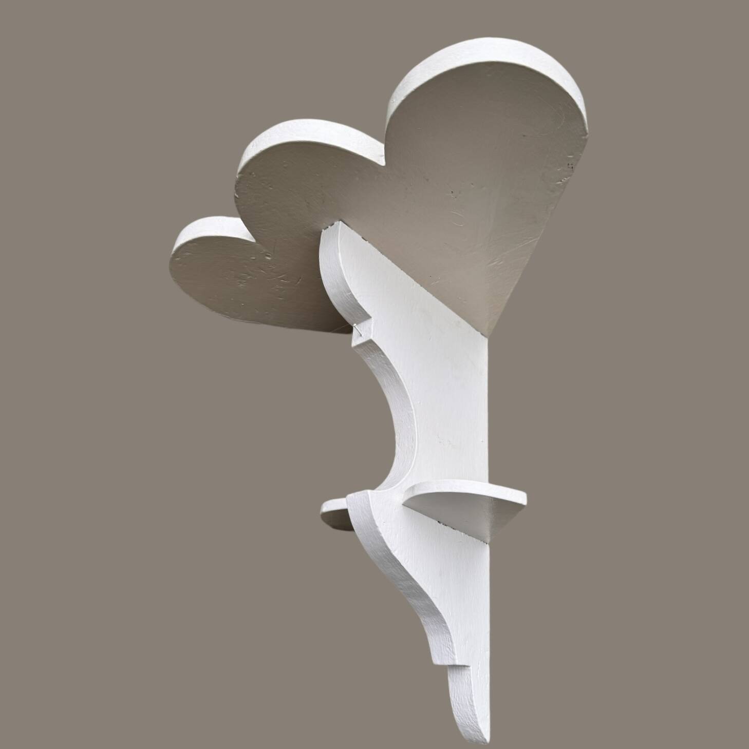 Old wooden wall corner shelf