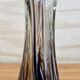 Vintage Murano glass vase, amber/white speckled finger vase