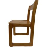 Vintage Pinewood dining chair 70's minimalist design