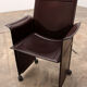 Tito Agnoli for Matteo Grassi leather dining table and six chairs