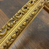 Old gilded carved wooden frame
