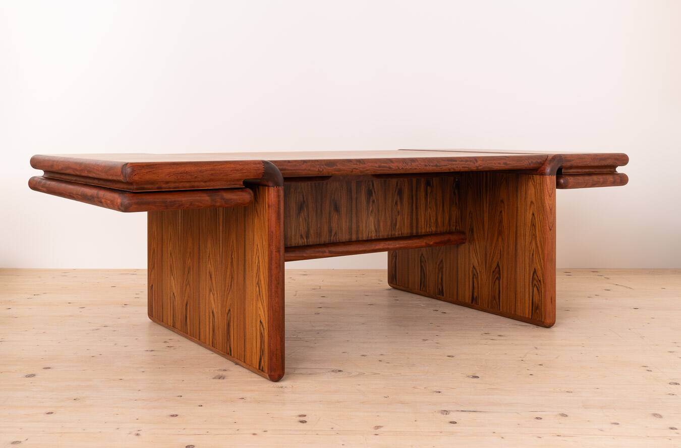 Supreme Executive Desk by Dyrlund, Danish Modern, attr. to Jensen & Valeur