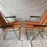 Pair of vintage camping armchairs