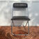 Chaise pliante en Skaï et chrome , années 70