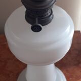 White glass kerosene lamp