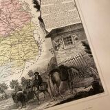 Old illustrated map of Morbihan.