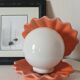 Vintage ceramic seashell lamp