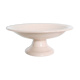Plat piédouche en céramique rose, 1950