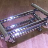 Coffee table with steel tube structure and marble top