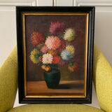 Peinture de fleurs ancienne