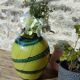 Two-tone blown glass vase, 70s