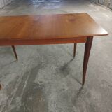 Scandinavian teak table with built-in extension
