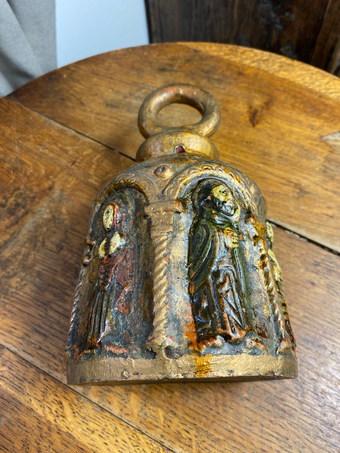 Ceramic lanterns, decorated with religious icons.