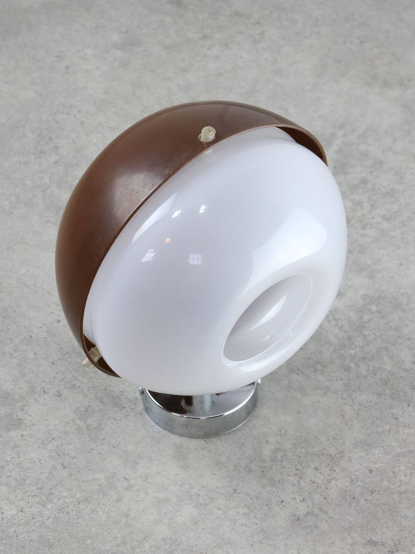 Space-age Italian Plexiglas Brown Wall Lamp, 70s