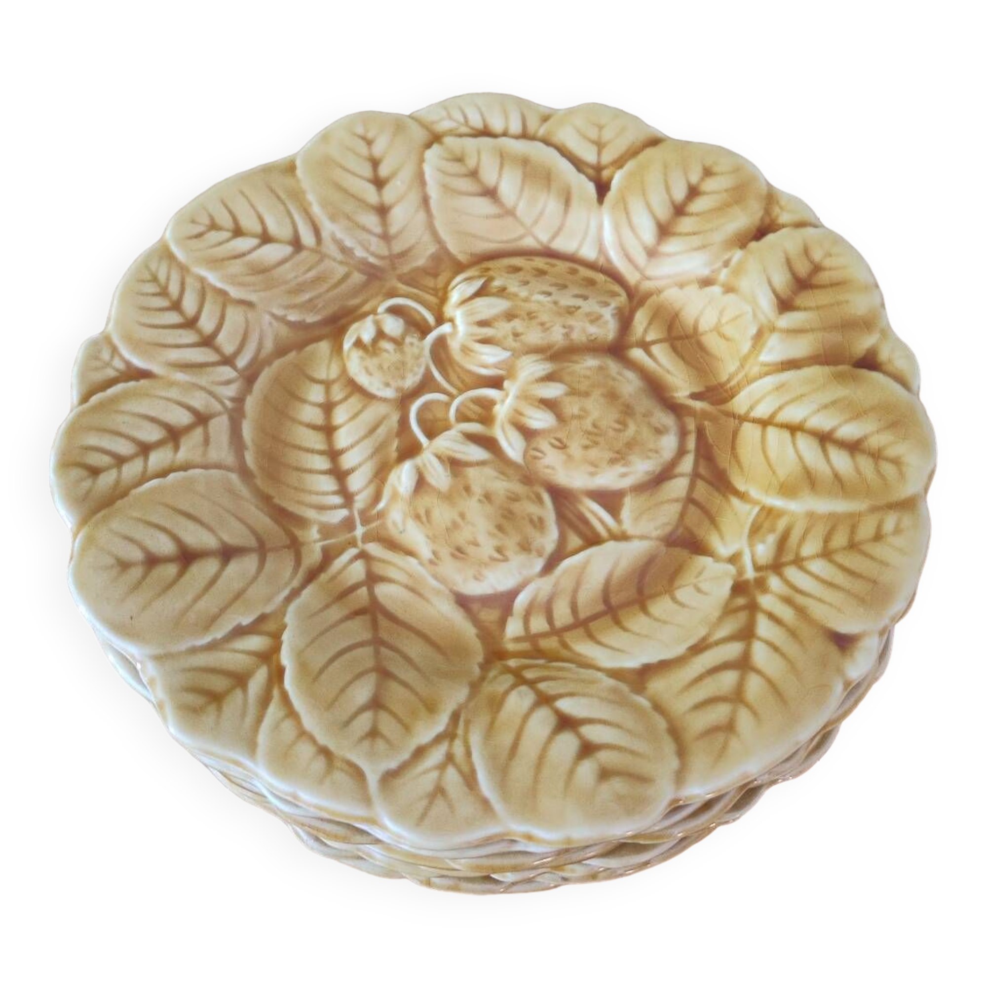 Barbotine dessert plates