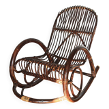 Franco Albini style bamboo rocking chair