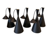 Lot de suspensions Tom Dixon Beat Tall — métal noir mat