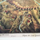 Historic map of Paris in 1870. Beautiful reproduction to frame