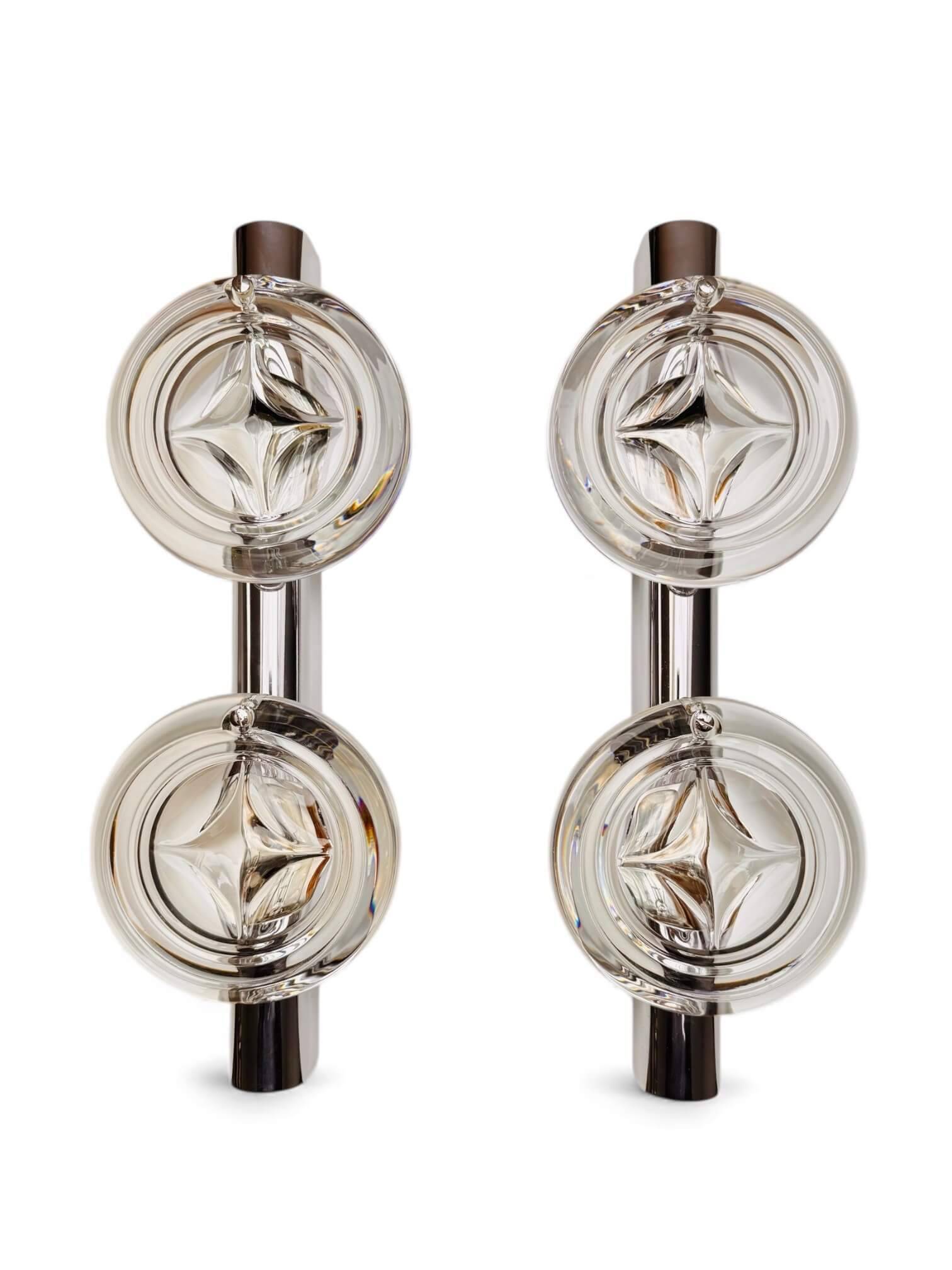 Pair of Space Age 70s double wall lights