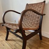 Bauhaus armchair in rope and wood