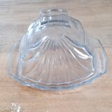 Beurrier en verre ancien