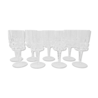 7 crystal glasses 70's