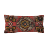 Ethnic lumbar oushak carpet rug pillow cover from anatolian