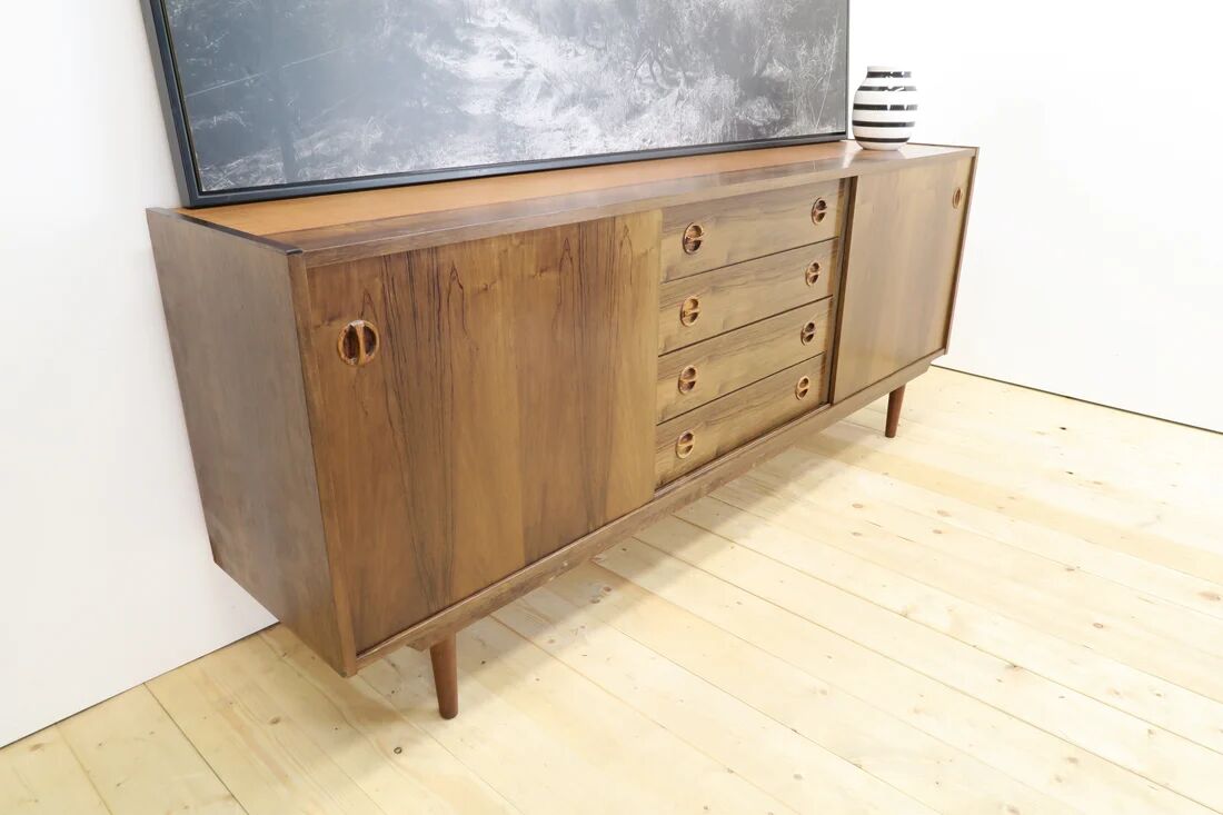 Buffet en teck avec tiroirs centraux, années 1960