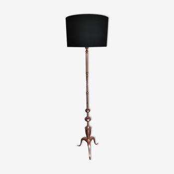 Vintage metal floor lamp redesigned copper