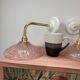Vintage pink Art Deco glass wall lights