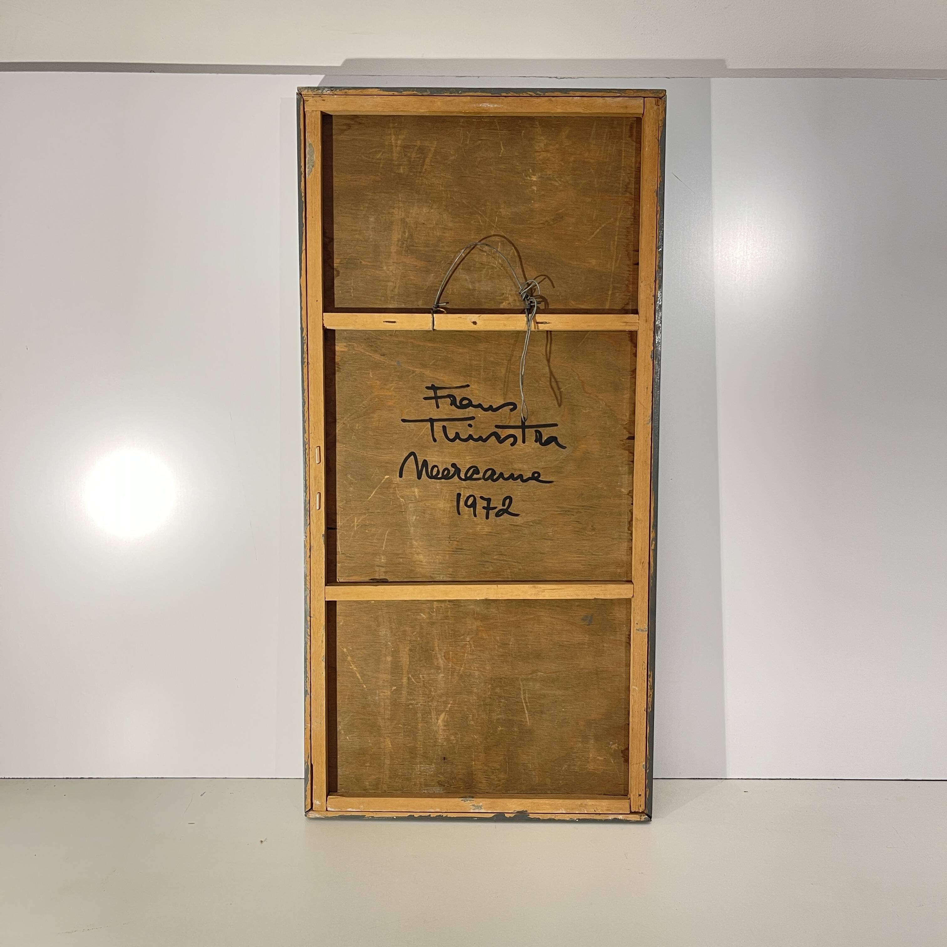 abstract sculpture / Frans Tuinstra / cubist ceramic bas-relief, 1972