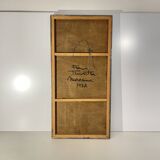 abstract sculpture / Frans Tuinstra / cubist ceramic bas-relief, 1972