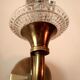 Pair of old brass wall sconces