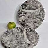 Set of 4 large Villeroy & Boch marble effect plates – 27 cm
