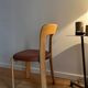Chaise Bruno Rey en bois et cuir