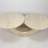 Mid-Century Italian Travertine Coffee Table, 1980s