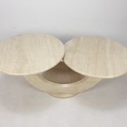 Mid-Century Italian Travertine Coffee Table, 1980s