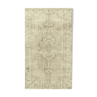 Tapis décoratif beige anatolien tissé à la main 150 cm x 267 cm - 38894